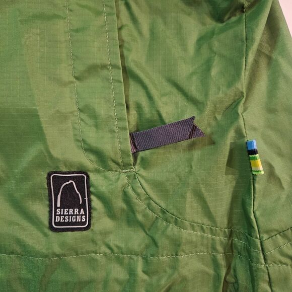 Sierra Designs Men's Small Green Windbreaker Hooded Full Zip Lightweight Nylon - Picture 4 of 11